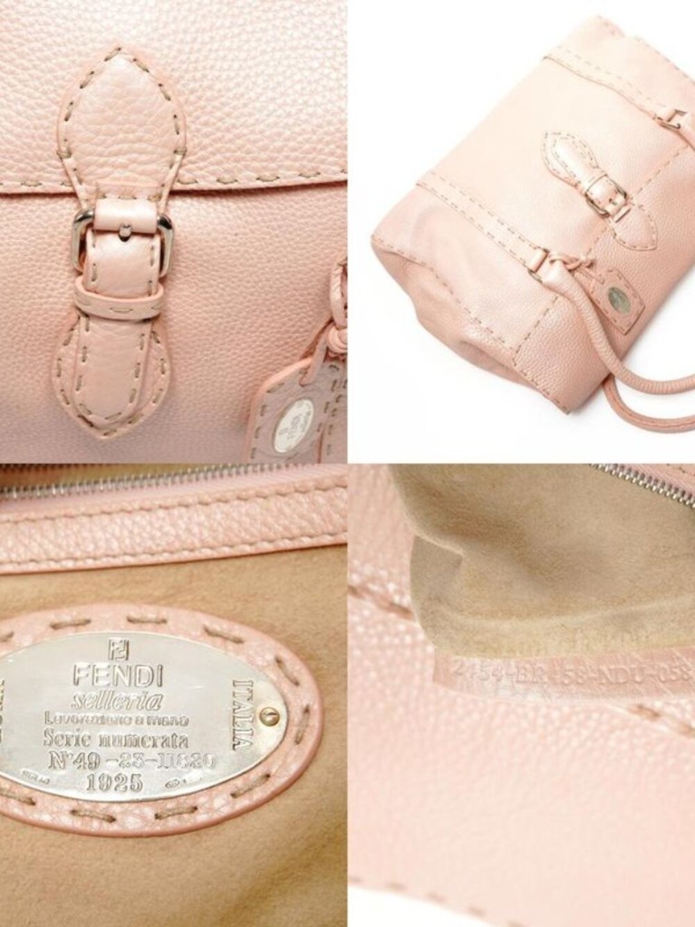 ★SOLD★ Fendi Shoulder Bag Leather Selleria - Picture 9 of 10